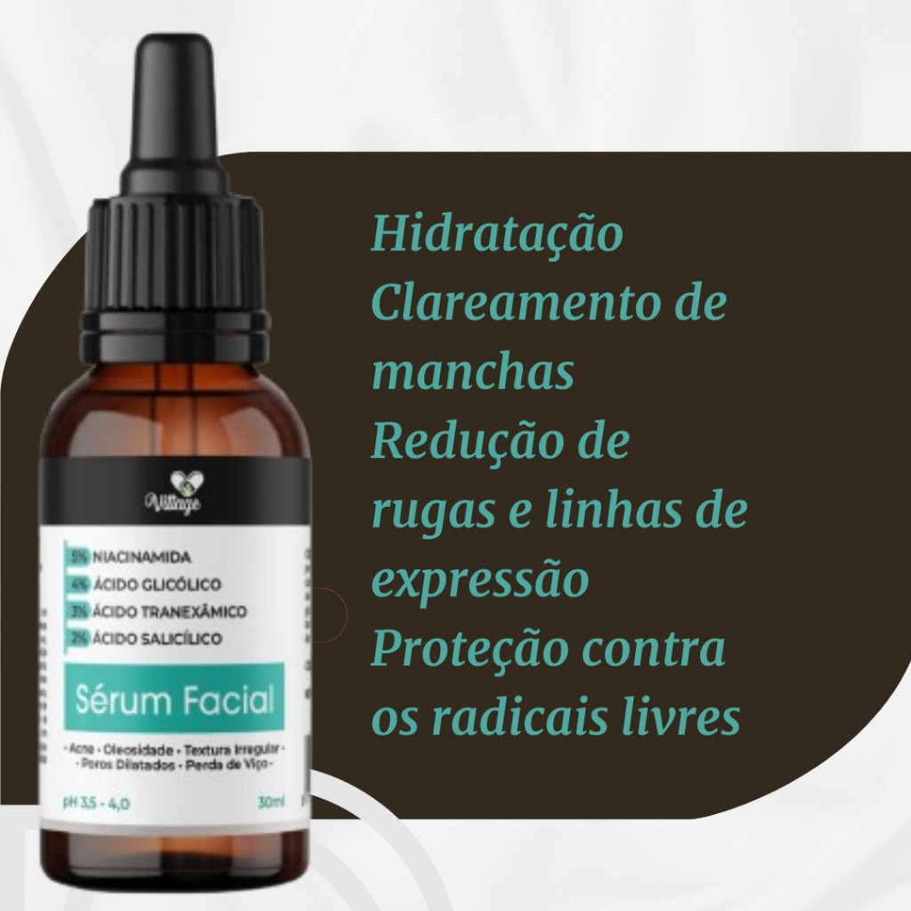 Sérum Clareador de Manchas Facial - Hidratante Vittage 30ml