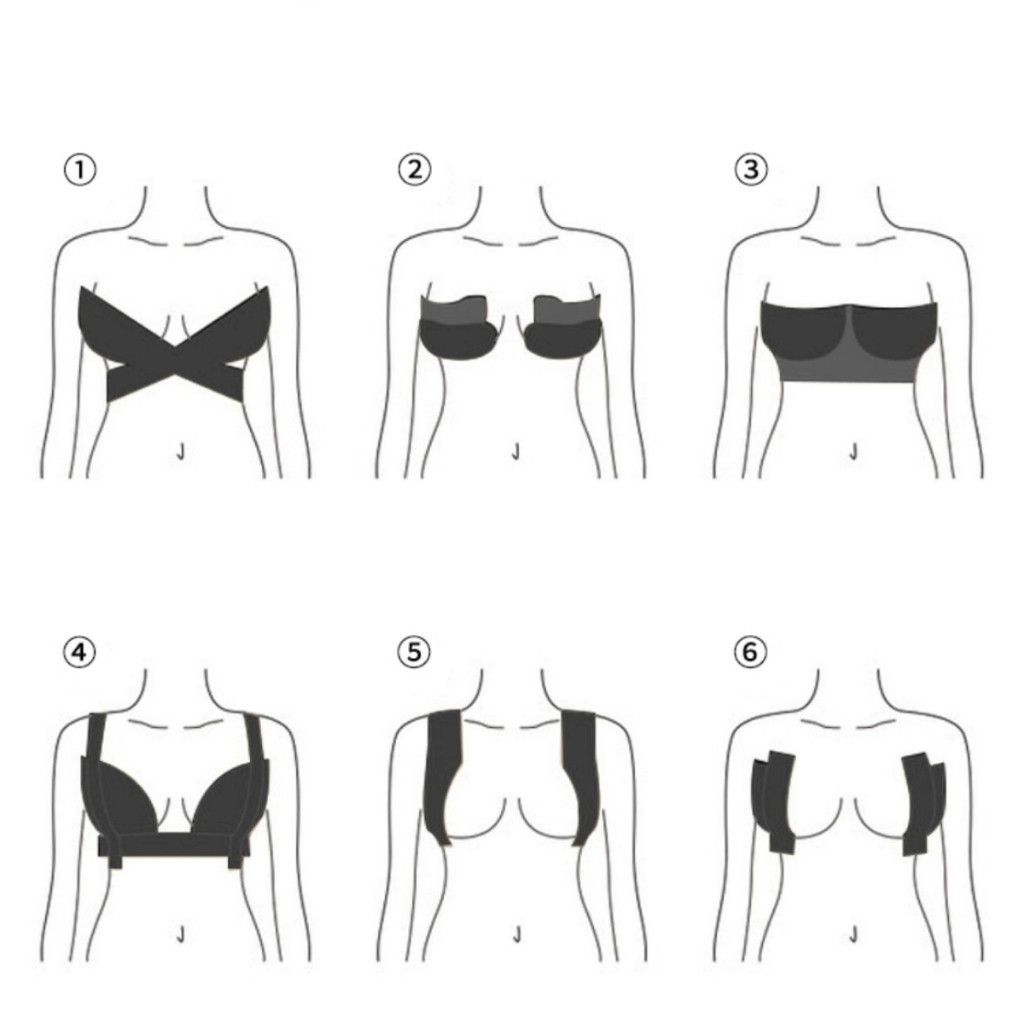 Kit 2 Conjunto para levantar o peito 1 Sutiã Rolo Adesivo + 1 par Sutiã Adesivo Pushup