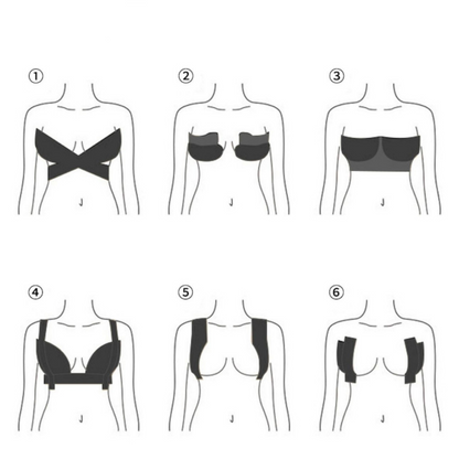 Kit 2 Conjunto para levantar o peito 1 Sutiã Rolo Adesivo + 1 par Sutiã Adesivo Pushup