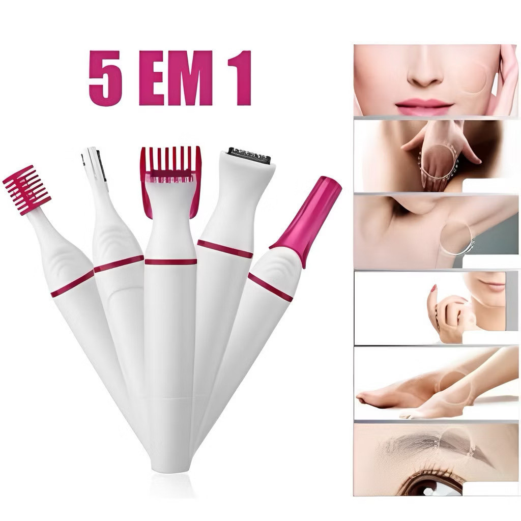 Aparador Cortador Depilador Feminino 5 em 1 de Pelos Sobrancelhas e Intimo ANJGG