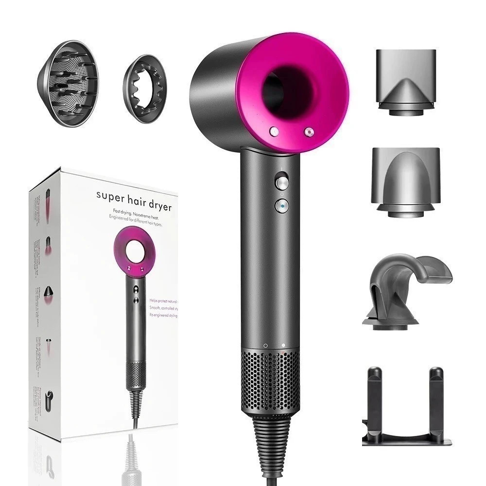 Secador de Cabelo Iônico Secagem Rápida Ar Quente/Frio com 5 bocais 110V