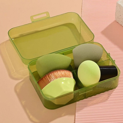 Kit de Pincel e Esponja Colors para Maquiagem