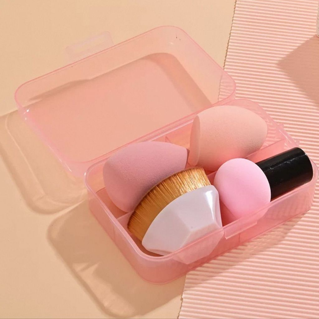Kit de Pincel e Esponja Colors para Maquiagem