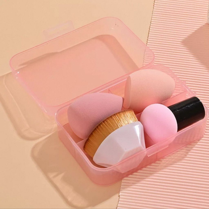 Kit de Pincel e Esponja Colors para Maquiagem