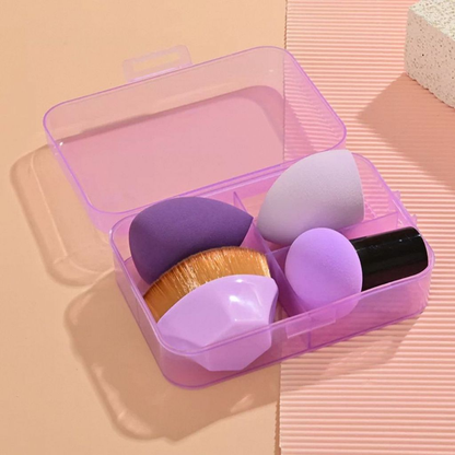 Kit de Pincel e Esponja Colors para Maquiagem
